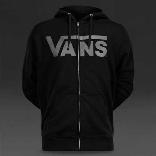 Vans Classic Zip Hoodie Black / New Charcoal for Men